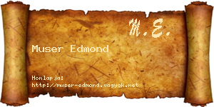Muser Edmond névjegykártya